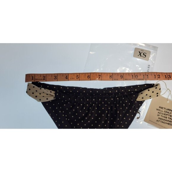 SAME Los Angeles Bottom Swim Womens Mid  Rise Polka Dot Xsmall Black/white - Picture 4 of 5